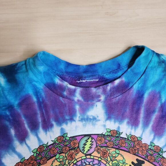 Vintage 2000 Liquid Blue Grateful Dead Tie Dye Double Sided Shirt Celtic Large - Picture 3 of 8